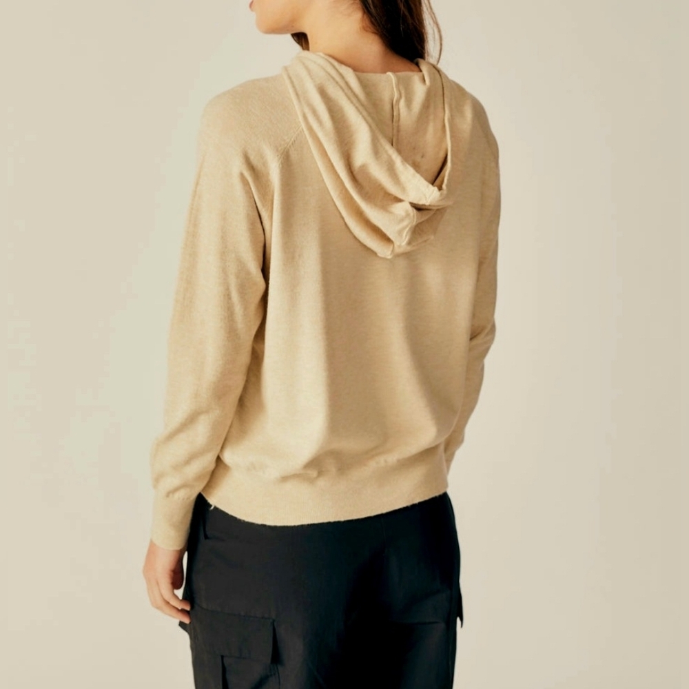 Korye Oatmeal Viscose Hoodie - Picture 3 of 11